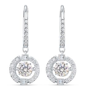 Aros Swarovski Sparkling Dance Blanco - Baño de Rodio