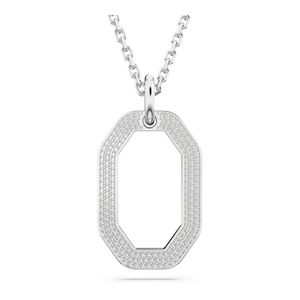 Colgante Dextera, Forma octagonal, Mediano, Blanco, Baño de rodio