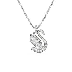 Colgante Swarovski Iconic Swan, Cisne, Mediano, Blanco, Baño de rodio