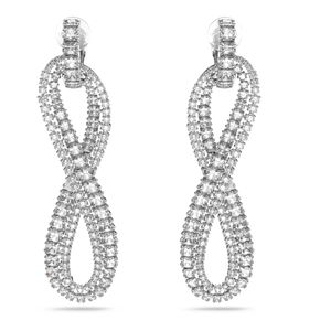 Aros Hyperbola - Swarovski Zirconia - Blanco - Baño de rodio